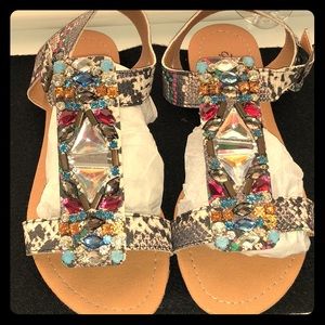 Gem stone sandals